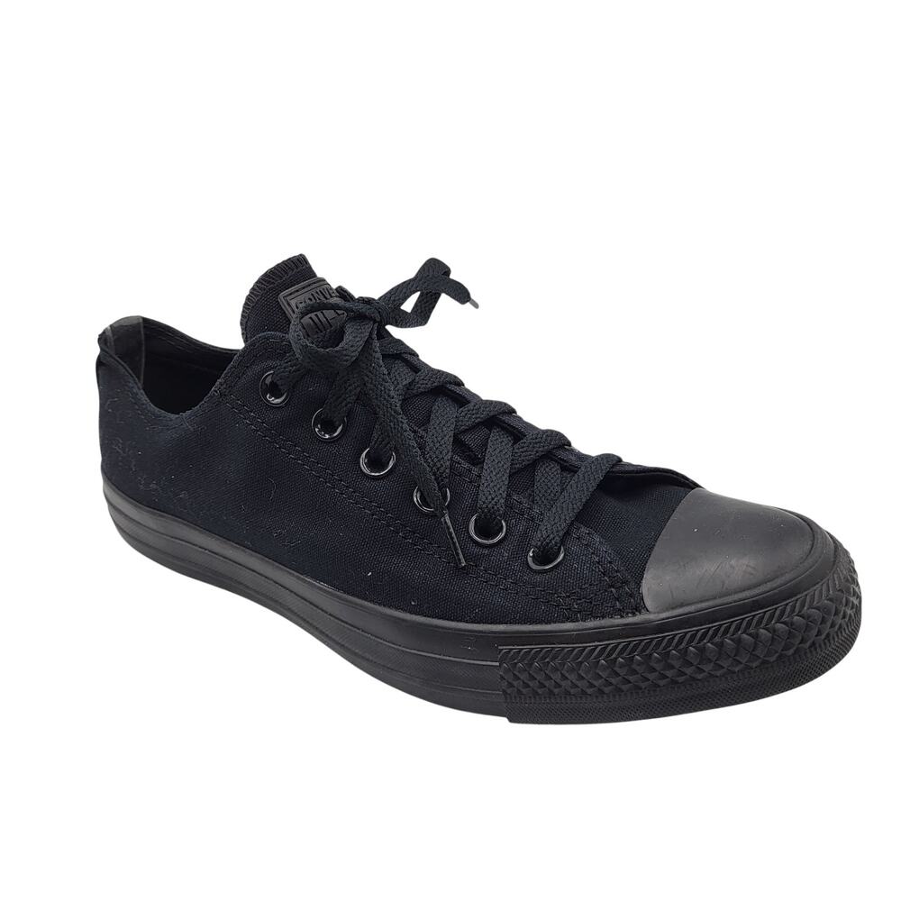 Converse Chuck Taylor All Star Low-Top Sneaker Black Monochrome W8.5 M6.5 NWOT
